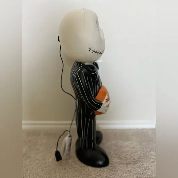 Disney Gemmy Lighted Blow Mold Jack Skellington 24" Outdoor Decor - Picture 4 of 7